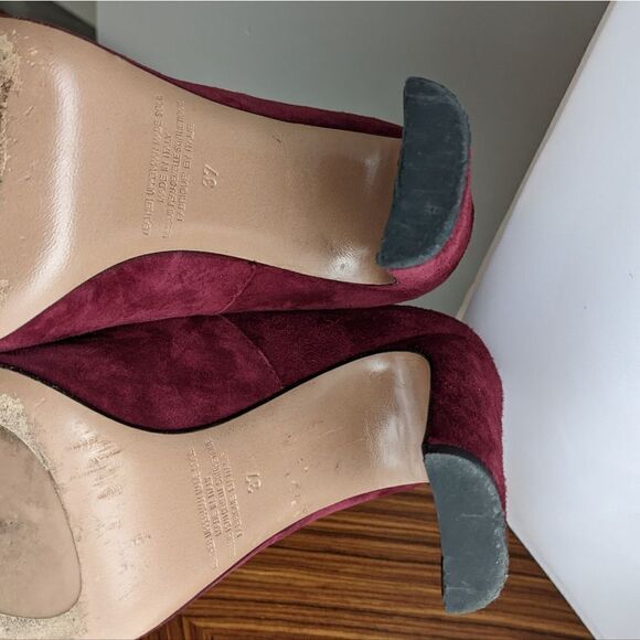 NAPOLEONI suede heels in burgundy color size 37 @S7 - Picture 8 of 13